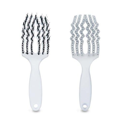 Speed Dry Hair Brush - Organic Detangling Hair Brush - Straightening Brushes for Straight, Curly & Wet Hair (Pink)