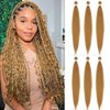 Pre Stretched Braiding Hair 36inch 6 Packs Synthetic Braiding Hair #27 Honey Blonde Braiding Hair Pre Stretched Soft Yaki Braiding Hair For Braids Long Braiding Hair Extensions(#27,6Packs,36inch）