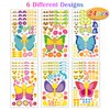 24 Sheets Butterfly Make a Face Sticker Sheets for Kids Todders Activities, Make Your Own Stickers for Kids Birthday Party Favor Supplies Craft