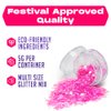 Pink Biodegradable Glitter Makeup | Plant Based, Eco Friendly, Hair Glitter, Face Glitter or Body Glitter | Cosplay, EDM Music Festival and Rave Makeup Accessory | 5 Grams of Chunky Glitter