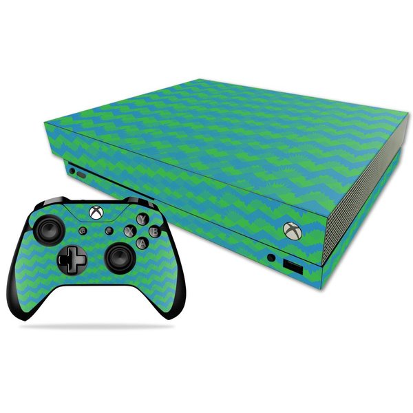 MightySkins Skin Compatible with Xbox One X Combo - Sharp Chevron | Protective, Durable, and Unique Vinyl Decal wrap Cover | Easy to Apply, Remove, and Change Styles | Made in The USA