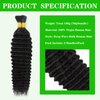 Human Hair Bulk For Braiding No Weft 100% Unprocessed Brazilian Virgin Weave Braid Deep Wave Curly Human Hair Extensions Two Bundles Micro Braiding Human Hair 100g No Weft(20 inch, Natural Black)
