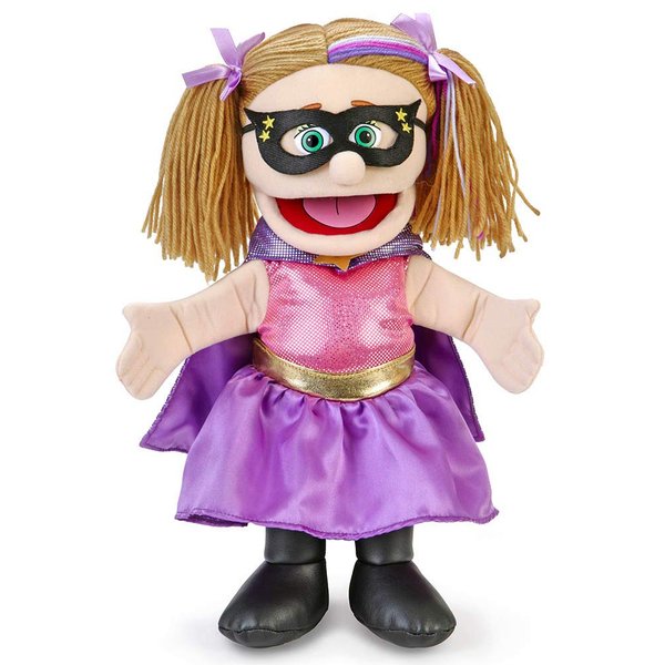 14" Superhero Girl, Peach, Hand Puppet