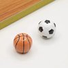 Wannianmu 4Pack Ceramic Soccer knobs Football Knobs, Sports Drawer Knobs Pulls Handles for Dresser Cupboard Closet Door Handle Home Kitchen Boys Kids Room Nursery Furniture Knobs Decorative