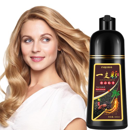Blonde Brown Hair Dye Shampoo 3 in 1 for Men Women, Natural Hair Color Shampoo for 100% Gray Coverage, Brown Hair Colors in 10-15 mins, Shampoo Para Canas Hair Dye Shampoo 16.9 Fl Oz (Blonde brown)