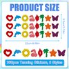 360pcs Tanning Sunbathing Stickers, 15 Sheets Self-Adhesive Indoor Tanning Stickers 8 Styles Heart, Dolphin, Cherry Shaped Colorful Tanning Bed Stickers for Body Summer Beach Outdoor
