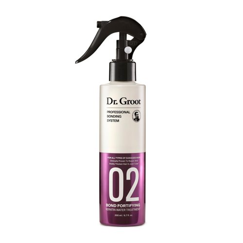 Dr. Groot Bond Fortifying Keratin Water Treatment, keratin Protein, Clinically Proven to Repair and Thicken Dry, Thin, Damaged Hair, hair mask, glass hair, Korean Hair Care Professional Bonding System