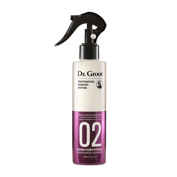 Dr. Groot Bond Fortifying Keratin Water Treatment, keratin Protein, Clinically Proven to Repair and Thicken Dry, Thin, Damaged Hair, hair mask, glass hair, Korean Hair Care Professional Bonding System
