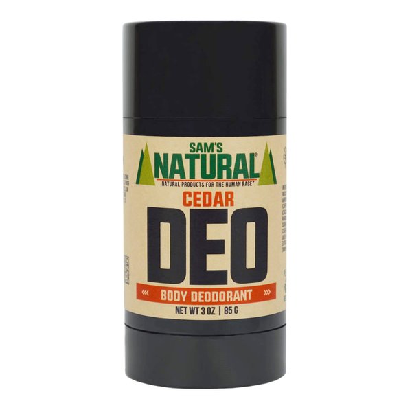 Sam’s Natural Deodorant - Cedar - Aluminum Free DEO - No phthalates, parabens, sulfates, or dyes - Made in New Hampshire - For Men, Women, Unisex - Vegan, Cruelty Free - 3 oz