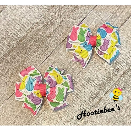 Marshmallow Bunny Toddler Hair Bow Set