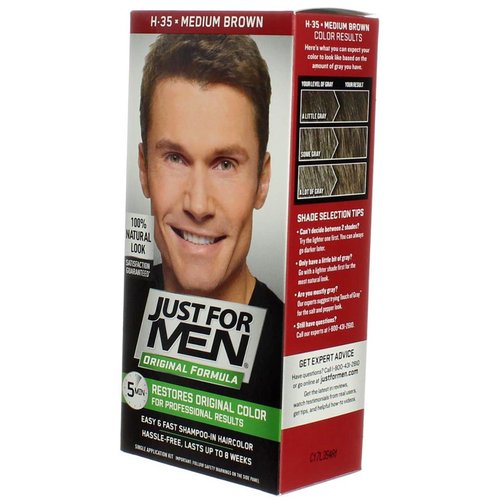 JUST FOR MEN Hair Color Medium Brown 35, 1 ea (Pack of 5)