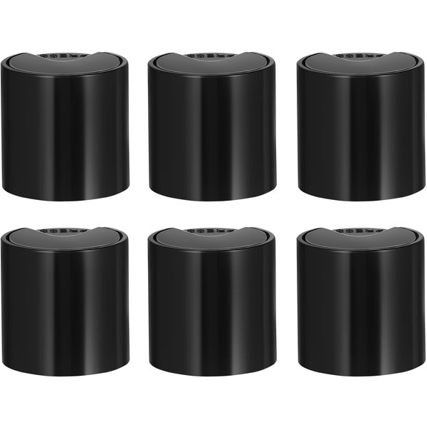 Beaupretty 6Pcs Bottle Caps Replacement Empty Refill Bottle Caps Flat for Cosmetic Bottle 250ml Body Lotion Shampoo Container Lids