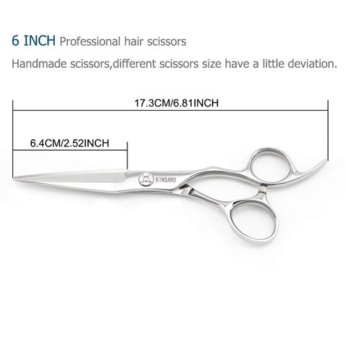 Barber Scissors 6" Hair Scissors Hair Shears Professional Haircut Scissors Hairdresser Scissors 440C KINSARO