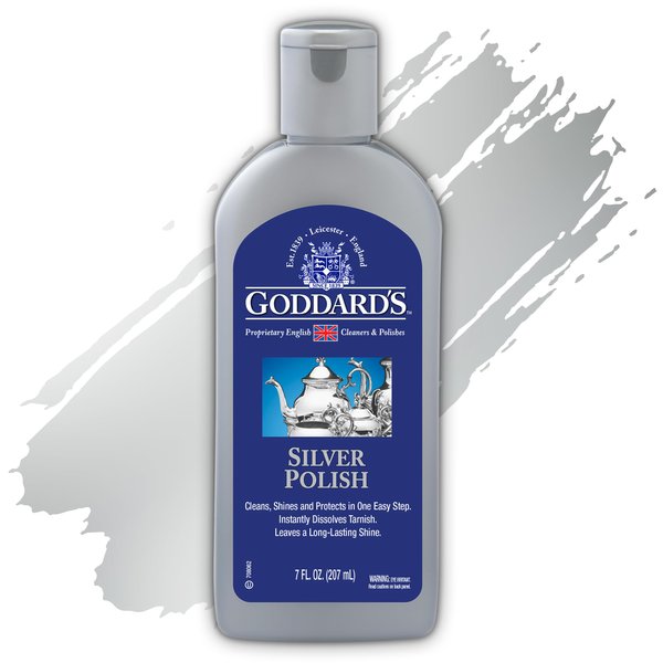 Goddard's Silver Polish Sterling Silver Cleaner for Dinnerware, Silverware, Instant Sterling Silver Jewelry Cleaner to Shine, Protect & Clean, All-in-One Tarnish Remover Solution for Silver, 7 oz