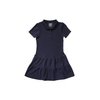 French Toast girls Ruffle Pique Polo School Uniform Dress, Navy, 6-6X US