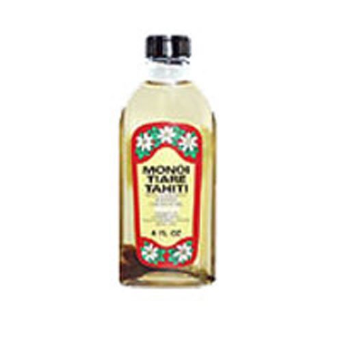 Monoi Tiare Coconut Oil, Gardenia (Tiare) w/SPF6 4 Oz (Pack of 3)