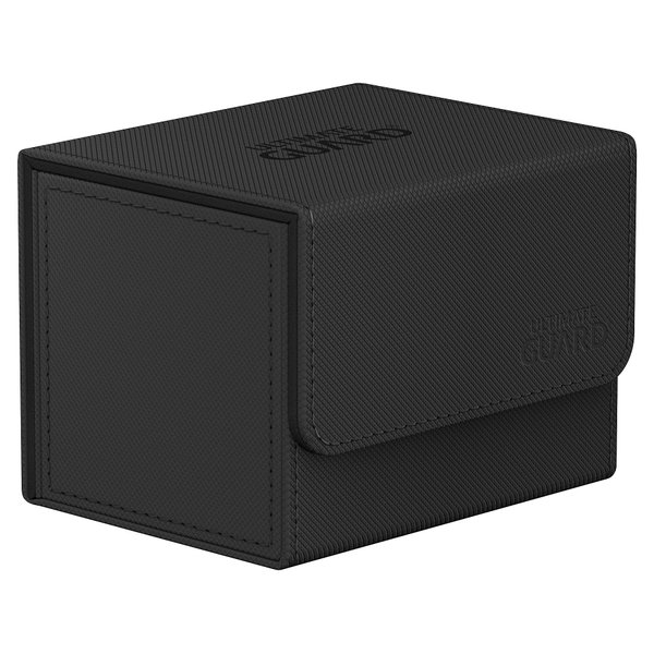 Ultimate Guard Sidewinder 100+, Deck Box for 100 Double-Sleeved TCG Cards, Black, Magnetic Closure & Microfiber Inner Lining for Secure Storage