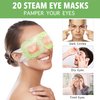 MEDLOT Steam Eye Masks, 20 Packs Heated Eye Mask for Dry Eyes, Puffy Eyes, Dark Circles, Disposable Moist Warm Eye Mask for Sleeping, Relief Eye Fatigue Hot Sleep Eye Mask, Unscented