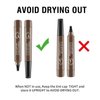 Magic Eyebrow Pencil, Microblading Eyebrow Pencil Contouring Pen, 4 Tipped Precise Brow Pen, Fine Stroke Microblading Eyebrow Pencil Natural (Dark Brown*2)
