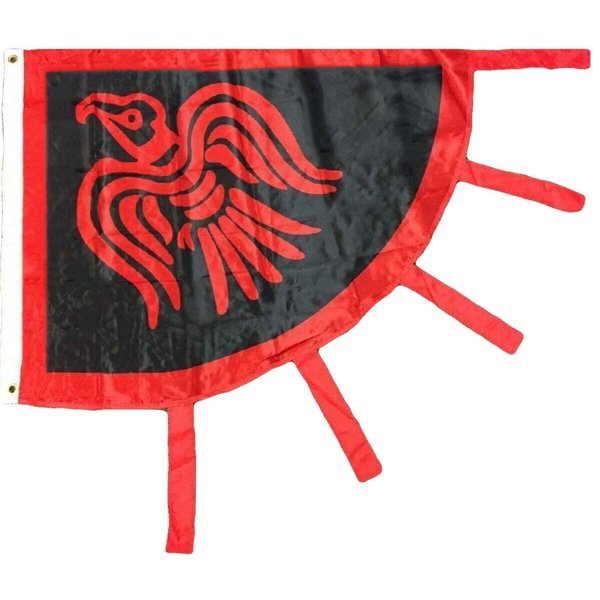Scandinavian Viking Raven Flag 3 x 4 Foot Red and Black Norse Pirate Banner New