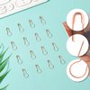 120pcs 22x10mm/0.86x0.39 Safety Pins, Metal Light Bulb Sewing Safety Pins Small Gourd Pins for Clothes Crafts Quilting Charms Buttons (Rose Gold)