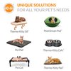 K&H Pet Products Heated Thermo-Kitty Mat, Indoor Heated Cat Bed, Pet Heat Pad for Indoor Cats and Small Dogs, Cat Heating Pad, Electric Thermal Warming Cat Bed Mat, Sage/Tan 12.5 X 25 Inches