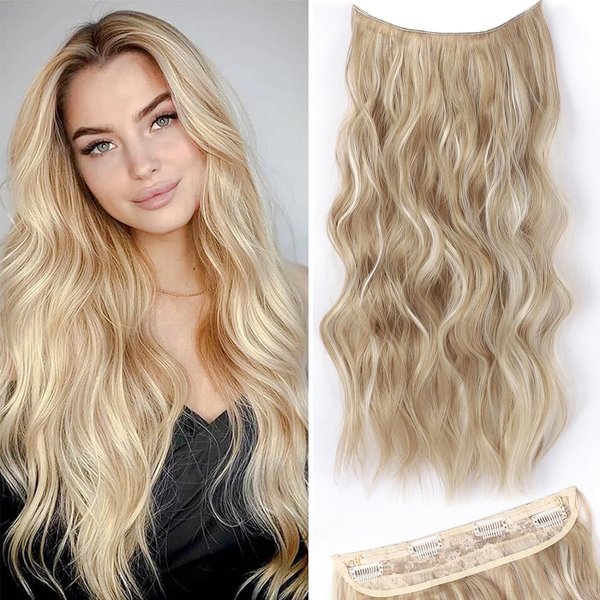 Halo Hair Extensions Invisible Wire Clip on 24 Inch (Honey Blonde)