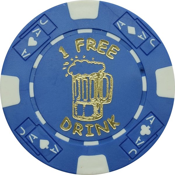 10 Free Drink Poker Chips Tokens Restaurants OR BAR - Beer Mug