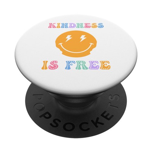Retro Groovy Kindness Is Free Sprinkle It Everywhere Be Kind PopSockets Adhesive PopGrip