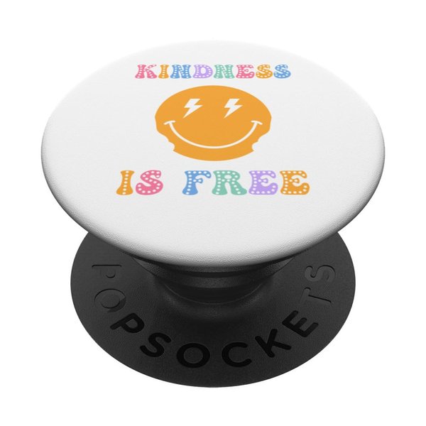 Retro Groovy Kindness Is Free Sprinkle It Everywhere Be Kind PopSockets Adhesive PopGrip