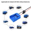 Power Wheel Adapter for Kobalt 24V Max Battery with Fuse & Wire terminals, Power Connector for Rc Car, 14 Gauge Robotics, Rc Truck, DIY use, Work for KB624-03 KB524-03 KB424-03 KB224-03 Battery