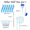 11PCS Hair Dye Coloring Kit, Professional Hair Coloring Dyeing Kit, Hair Coloring Highlight Cap Brush and Bowl Set, Mixing Bowl, Hair Dyeing Cap, Hair Needles, Dye Color Brush, Hair Clips (Blue)
