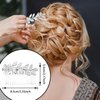 6 PCS Leaf Hair Side Combs Gold Rhinestone Hair Comb Clips with Teeth Wedding Headpiece Hair Accessories for Women, Girls, Bride, Bridesmaid(Gold and Silver)