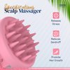 NAYEK Pink Silicone Scalp Massager Hair Growth- Scalp Scrubber for Healthy Hair with Soft Silicone Bristles for Dandruff Removal and Healthy Scalp. Shampoo Brush for Thick and Thin Hair