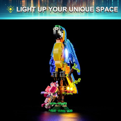 Mililier LED Light Kit for Lego Creator 3 in 1 Exotic Parrot Building Set,Compatible with Lego 31136 Building Blocks Model(Not Include Blocks Set)