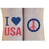 Terra Tattoos Assorted Temporary Tattoos Designs Party Favors Costumes Goody Bags Adults Kids Waterproof Temporary Tattoos (4th of July)