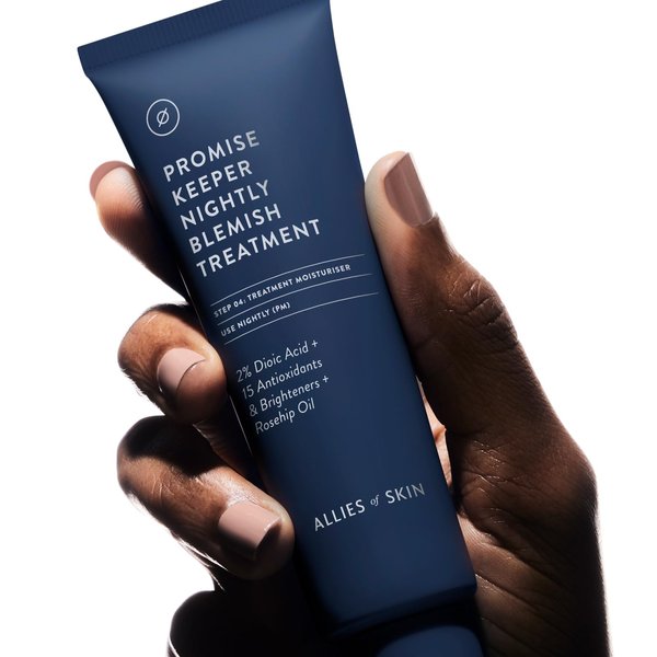 Allies of Skin Promise Keeper Blemish Sleeping Facial: Night Cream Moisturizer Treatment. Dioic + Mandelic + Lactic Acid, Manuka Honey, Rosehip Oil. Hydrates & Refines Skin 1.7 oz