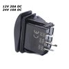 X-Haibei Waterproof 3 Position Rocker Switch 12V Spdt On Off On 4 Pin LED Light Waterproof Switch for RV Boat Truck Car (Blue)