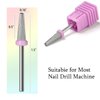 ERUIKA Tungsten Carbide Nail Drill Bits,3/32'' Efile Electric Cuticle Bits, Two Way Manicure Polishing Art Remove Acrylic Cuticle Safety Bits Pedicure Tools(Ball Top Cone Shape, 2XF)