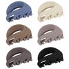 Medium Hair Claw Clips for Thin Hair, 2.6 Inch Hair Clips for Women Girls Kids, Strong Matte Flower Clips Neutral Jaw Clip for Fine Hair/Medium Thick Hair, Non Slip Hair Clamps with Gift Box (6 Packs)