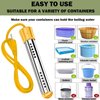 Lakkzoom Portable Immersion Water Heater,Electric Pool Water Heater for Above Ground Pool Bathtub,Anti-scalding Bucket Heater Camping Water Heater Heat 5 Gallons of Water in Minutes(Yellow), 1500W