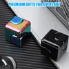 Umnodobn Infinity Gear Fidget Cube Spinner for Kid Adult, Transformable Spinning Top Metallic Fidget Toys for Anti-Anxiety Stress Relief Autism ADHD, 2-in-1 Cube Focus Toy for Desktop Office Classroom