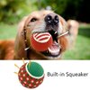 Vehomy 8Pcs Christmas Dog Tennis Balls Dog Xmas Squeaky Tennis Ball Toy Xmas Green and Red Puppy Interactive Toys for Small Medium Dogs Training Playing