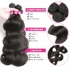 Beauty Queen 16A Body Wave Bundles Human Hair (20 18 16 Inch) 100% Unprocessed Brazilian Virgin Weave 3 Bundles Human Hair Full And Thick Remy Hair Extensions Natural Color for Women