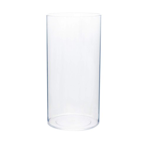 Royal Imports Flower Vase Acrylic Cylinder - Decorative Centerpiece for Home or Wedding - Non Breakable Plastic, 5"X10" Tall Round - Clear