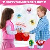 Uiseba Valentines Day Gifts for Kids Classroom/School,24PCS Building Blocks Succulent Plants Kits and Valentines Cards,Toys for 3+ Years Old Girls & Boys