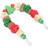 Luhaomisky 1Pc Multicolor Bird Chew Toys,Parrots Chewing Toy Colorful Teeth Grinding Rattan Ball Wooden Christmas Parrot Chewing Foraging Toys for Hamster Rabbit Easy to Install,Pet Supplies