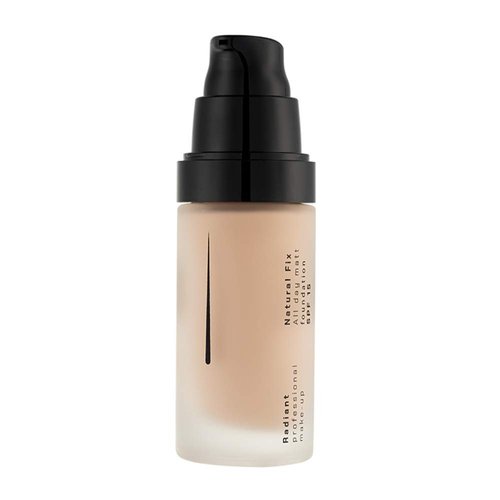 Radiant Professional Natural Fix All Day Matte Cream Foundation - Long Wear High Coverage Face Makeup Foundation With SPF 15 - Oil Free Matte Finish - For All Skin Types-1.01 oz. (3A Peanut)