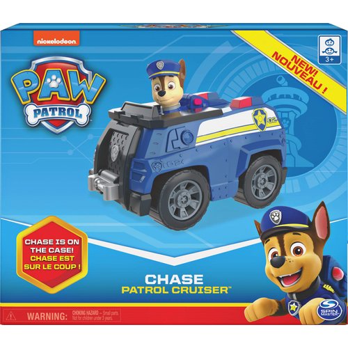 Paw Patrol, Chase’s Patrol Cruiser Vehicle with Collectible Figure, for Kids Aged 3 and Up