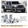 PQY Wheel Locks Locking Lug Nuts Kit with Key 82215711 Replacement for Jeep Wrangler JL 2018-2023 Gladiator JT 2020-2023